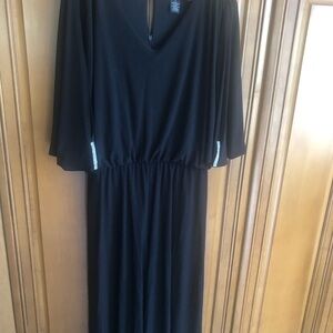 MSK Black Long Sleeve Dress with Silver Accents
